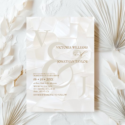 Elegante moderne neutrale bruine bruiloft kaart