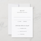 Elegante moderne neutrale QR-code bruiloft RSVP Kaartje (Achterkant)
