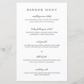 Elegante moderne neutrale trouwmenu (Voorkant)