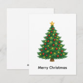 Elegante moderne niet-foto kerstboom feestdagenkaart (Voorkant / Achterkant)
