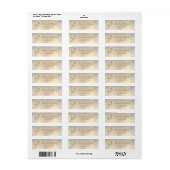 Elegante moderne olijftak adres etiket (Full Sheet)