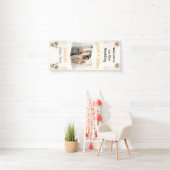 Elegante moderne ontwerp welkomstfoto bruiloft spandoek (Insitu)
