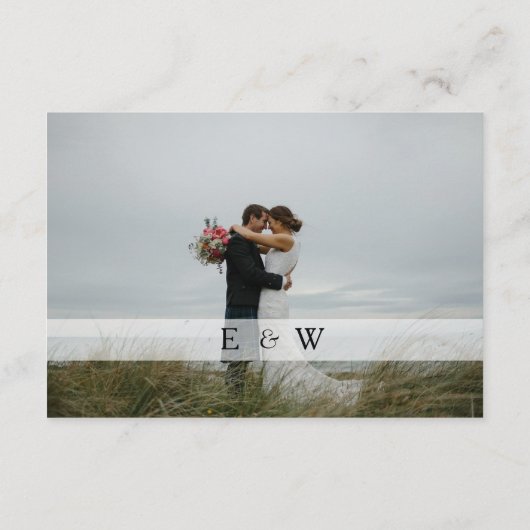 Elegante moderne overlay bruiloft details QR-code Informatiekaartje (Achterkant)