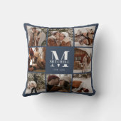 Elegante moderne paar fotocollage gepersonaliseerd kussen (Achterkant)