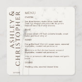 Elegante moderne paardenbloem walnoot bruine bruil menu (Voorkant)