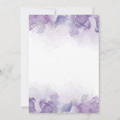 Elegante moderne paarse en gouden bloemen 85ste ve kaart (Achterkant)