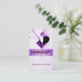 Elegante moderne Paarse make-up artiest Visitekaartje (Staand voorkant)
