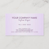 Elegante moderne Paarse make-up artiest Visitekaartje (Achterkant)