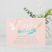 Elegante moderne paasbrunch kaart (Staand voorkant)