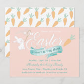 Elegante moderne paasbrunch kaart (Voorkant / Achterkant)