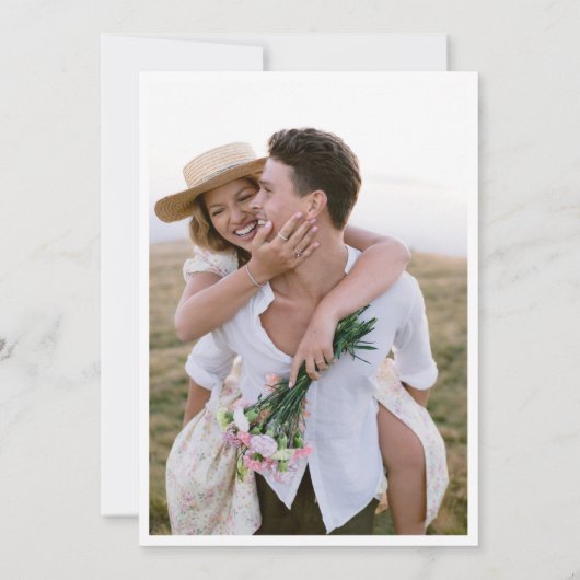 Elegante Moderne Pampas Grass Wedding Save the Dat Kaart (Achterkant)