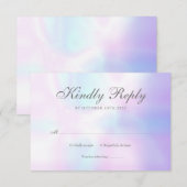 Elegante moderne parel RSVP Kaartje (Voorkant / Achterkant)