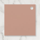 Elegante moderne parels en Prosecco bruidsdouche Bedankjes Labels (Achterkant)