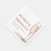 Elegante moderne parels en Prosecco bruidsdouche Servet (Hoek)