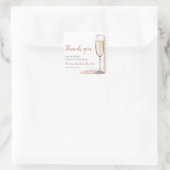 Elegante moderne parels en Prosecco bruidsdouche Vierkante Sticker (Tas)