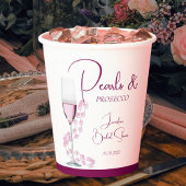 Elegante moderne parels en Prosecco bruidsfeest Papieren Bekers