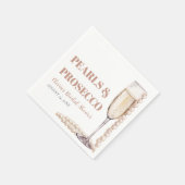 Elegante moderne parels en Prosecco Bruidsfeestje Servet (Hoek)