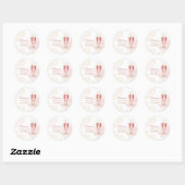 Elegante moderne parels & Prosecco Bruidsmeisje Bo Ronde Sticker (Vel)