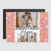 elegante moderne Pasen, familie drie fotocollage (Voorkant / Achterkant)