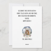 elegante moderne Pasen, familie drie fotocollage Feestdagenkaart (Achterkant)