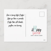 elegante moderne Pasen, familie drie fotocollage Feestdagenkaart (Achterkant)