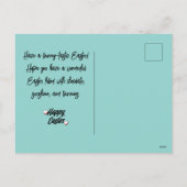 elegante moderne Pasen, familie drie fotocollage Feestdagenkaart (Achterkant)