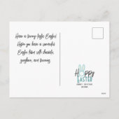 elegante moderne Pasen, familie drie fotocollage Feestdagenkaart (Achterkant)