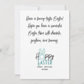 elegante moderne Pasen, familie drie fotocollage Kaart (Achterkant)