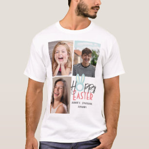 elegante moderne Pasen, familie drie fotocollage T-shirt