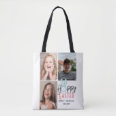 elegante moderne Pasen, familie drie fotocollage Tote Bag (Voorkant)