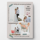 elegante moderne pasgehuwden foto collage bruiloft fotoplaat (voorkant)