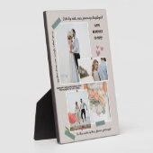 Elegante moderne pasgetrouwden foto collage bruilo fotoplaat (Zijkant)