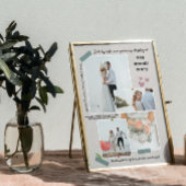 Elegante moderne pasgetrouwden foto collage bruilo fotoplaat