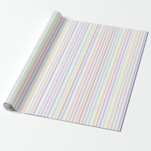 Elegante moderne pastelkleur Slim Stripes Cadeaupapier