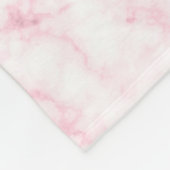 elegante moderne pastelroze en witte faux marmer fleece deken (Hoek)