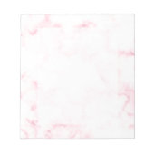 elegante moderne pastelroze en witte faux marmer notitieblok (Voorkant)