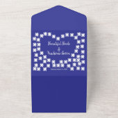 Elegante moderne patriottische 4 juli bruiloft all in one uitnodiging (Buitenkant)