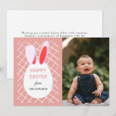 Elegante moderne patronen Gelukkig Pasen foto Feestdagenkaart (Voorkant / Achterkant)