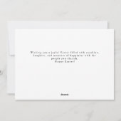 Elegante moderne patronen Gelukkig Pasen foto Feestdagenkaart (Achterkant)