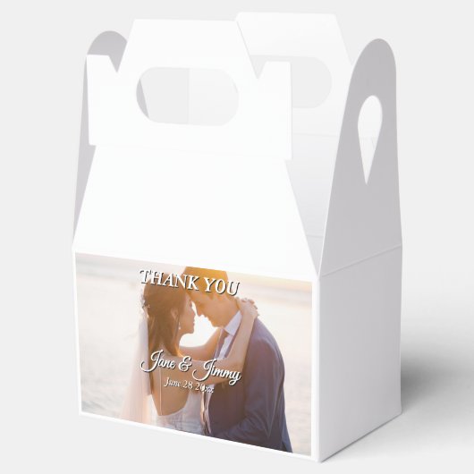 Elegante moderne perfecte bruiloft uitnodiging bedankdoosjes (Geopend)