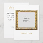 Elegante moderne persoonlijke foto kaart (Voorkant / Achterkant)