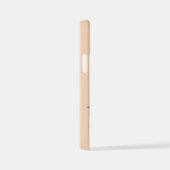 Elegante moderne perzik bloemenkrans monogram M iPhone Hoesje (Rechterkant)