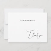 Elegante moderne platte bedankkaart (Achterkant)