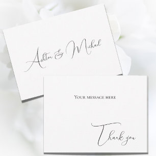 Elegante moderne platte bedankkaart