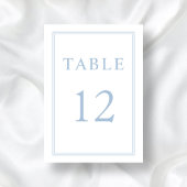 Elegante Moderne Poederblauwe Bruiloft Kaart