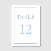 Elegante Moderne Poederblauwe Bruiloft Kaart