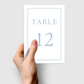 Elegante Moderne Poederblauwe Bruiloft Kaart