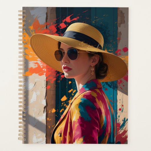 Elegante moderne portret kunstprint planner (Voorkant)