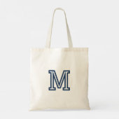Elegante Moderne Preppy Monogram Eerste Letter Mar Tote Bag (Achterkant)