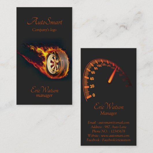 Elegante moderne professionele auto visitekaartje (Voorkant / Achterkant)